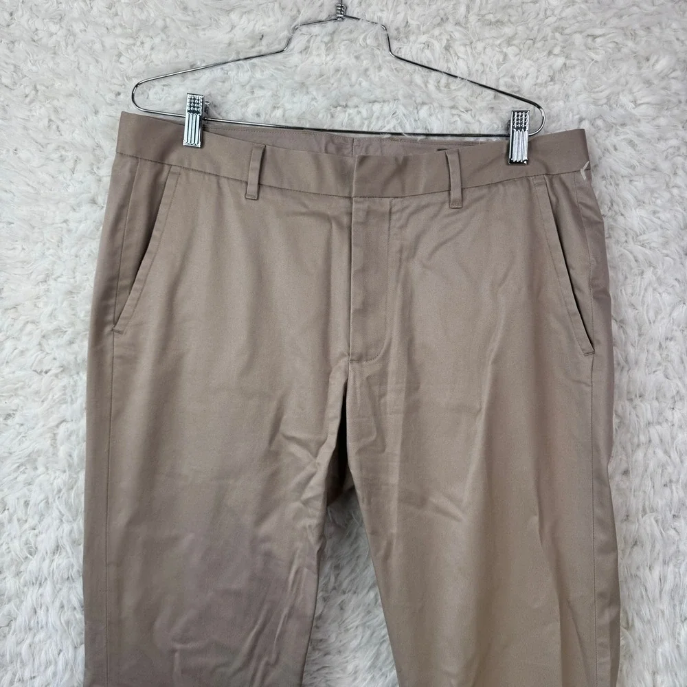 Bonobos Slim Fit Chino Pants 34x32 Tan Khaki Stretch Cotton Casual Preppy - Picture 9 of 11